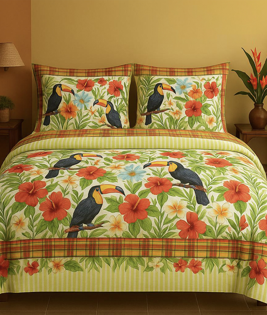 Prop'Hisse - Collection textile parure de lit chambre Guyane